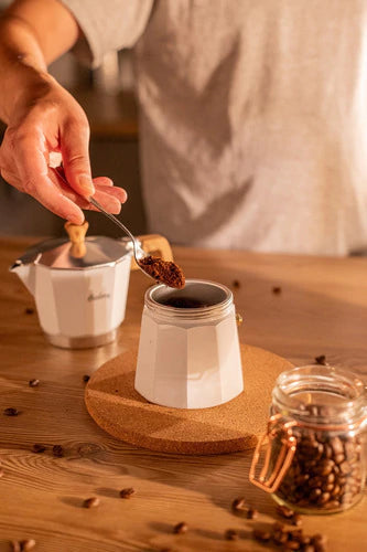 Cafetera Esmaltada Italiana Gris Moka 6 Pocillos