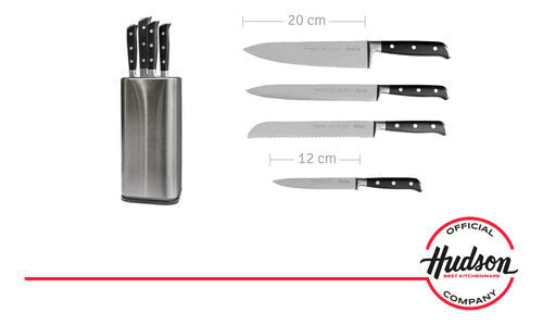 Set De Cuchillos de 20 y 12 cm + Afilador de 3 tipos