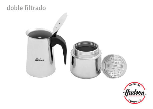 Cafetera Italiana de Acero Inoxidable p/ 9 pocillos