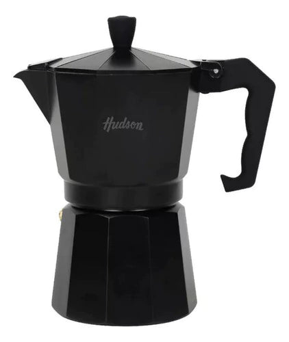Cafetera Aluminio Negra 9 Tazas Cafe Full Black
