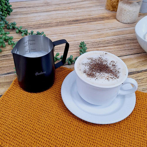Jarro Negro Pitcher W30 330ml Barista Arte Latte Cafe Lechero