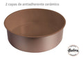 Molde Tortera 1 Pieza Doble Capa Antiadherente 24 cm Cobre