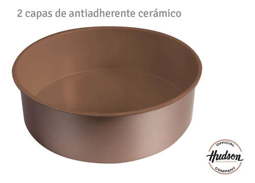 Molde Tortera 1 Pieza Doble Capa Antiadherente 24 cm Cobre