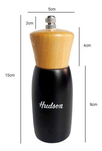 Molinillo de Madera Laqueado 15 cm Negro