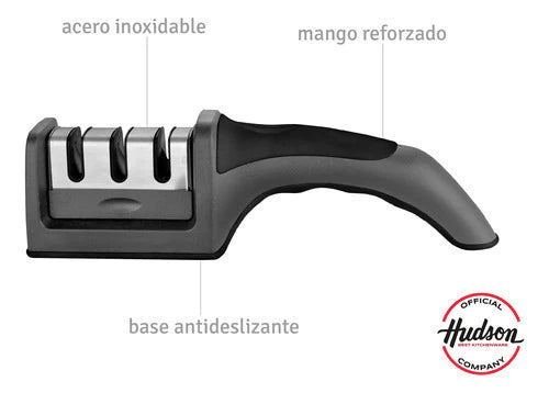 Set Cuchillos Professional + Afilador Hudson Oficial