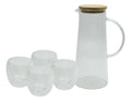 Set Jarra Vidrio + Set 4vasos Doble Vidrio Hudson Oficial