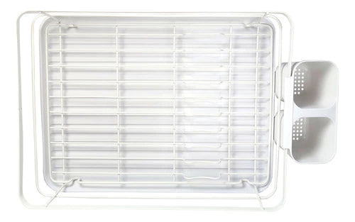 Secaplatos Escurridor Acero Hudson 1 Piso Bandeja Cocina Bz3 Color Blanco Sp09