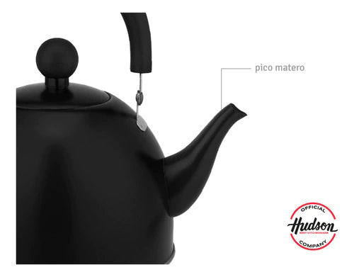 Pava Total Black 1.5lts Pico Matero Color Negro