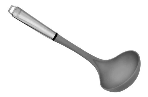Cucharon Nylon Mango Acero Inoxidable