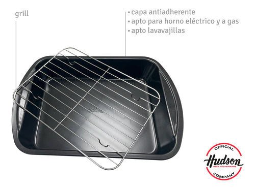 Asadera de Acero al Carbono 40x28x7 Con Rejilla De Acero