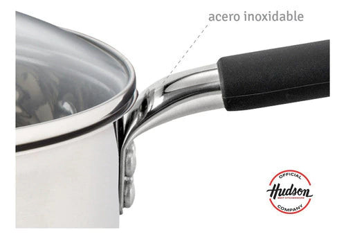 Bateria de Acero Inoxidable 6 Piezas Tapa Colador Plateado
