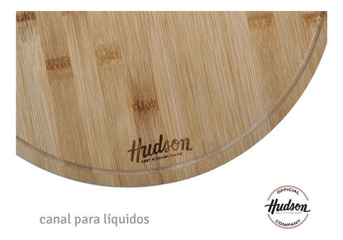 Tabla Pizzera De Madera Bambú Cocina 36 Cm X 1,5 Cm
