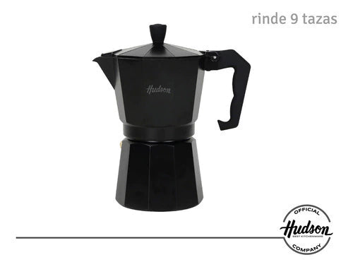 Cafetera Aluminio Negra 9 Tazas Cafe Full Black