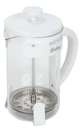 Cafetera de Vidrio Embolo Francesa Blanca 600 ml