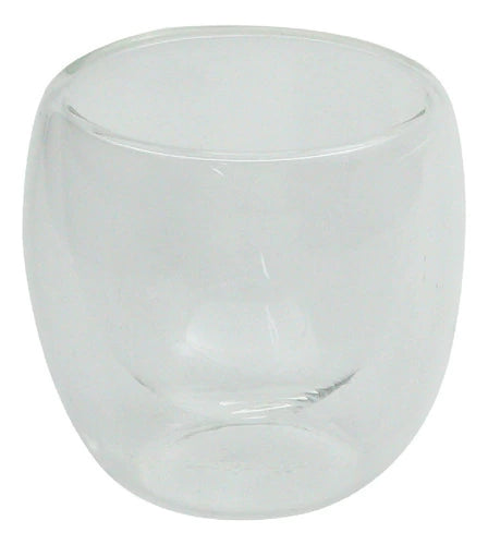 Set De 2 Vasos Café 150ml Doble Pared de Vidrio