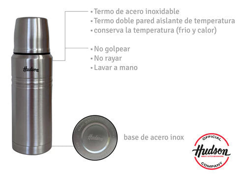 Termo Hudson Acero Pulido De Acero Inoxidable 500 Ml