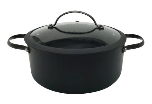 Cacerola De Aluminio Negra Antiadherente Total Black 24 Cm Color Negro