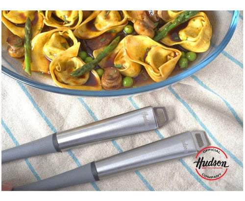 Cuchara Hudson De Nylon Gris Con Mango Acero Inoxidable