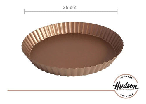 Molde Tartera 1 Pieza c/ Doble Capa Antiadherente 25 cm Cobre