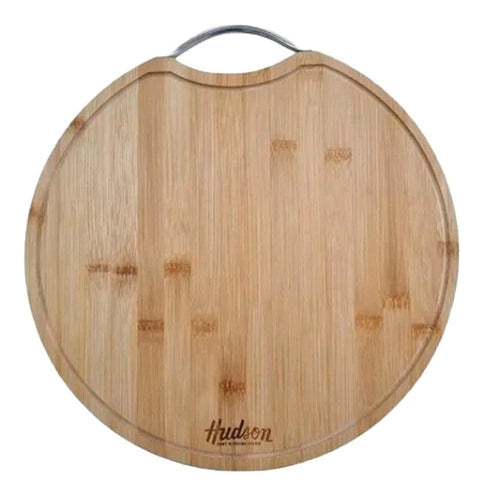 Tabla Pizzera De Madera Bambú Cocina 36 Cm X 1,5 Cm