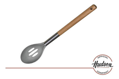 Cuchara Ranurada de Cocina c/ Mango De Madera