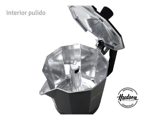 Cafetera Aluminio Negra 9 Tazas Cafe Full Black
