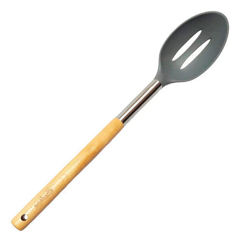 Cuchara Ranurada de Cocina c/ Mango De Madera