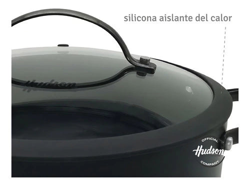 Cacerola De Aluminio Negra Antiadherente Total Black 24 Cm Color Negro
