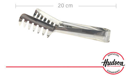 Pinza Peine Acero Inoxidable 20 cm Pasta Ensalada Plateado