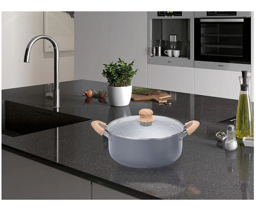 Cacerola de Aluminio 24 cm C/ antiadherente Granito