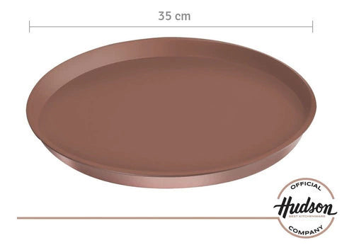 Pizzera Redonda con Doble Antiadherente 35 cm Cobre