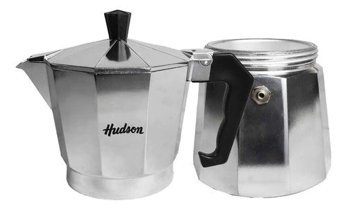 Cafetera Italiana Aluminio Pulido p/ 6 pocillos