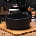 Cacerola De Aluminio Negra Antiadherente Total Black 24 Cm Color Negro