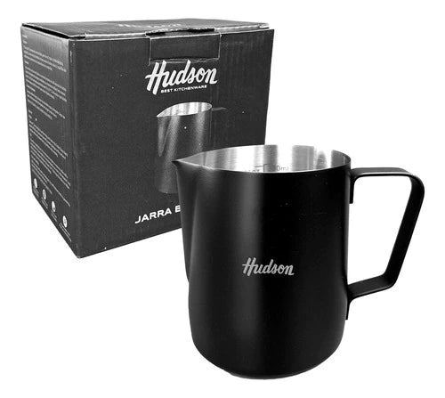 Jarro Negro Pitcher W30 330ml Barista Arte Latte Cafe Lechero