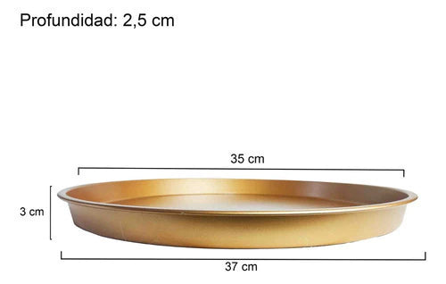 Pizzera Redonda con Doble Antiadherente 35 cm Cobre