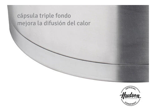 Bateria de Acero Inoxidable 6 Piezas Tapa Colador Plateado