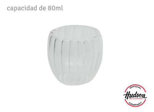 Jarra De Doble Vidrio 1.4 Litros + 6 Vasos doble pared 80 ml