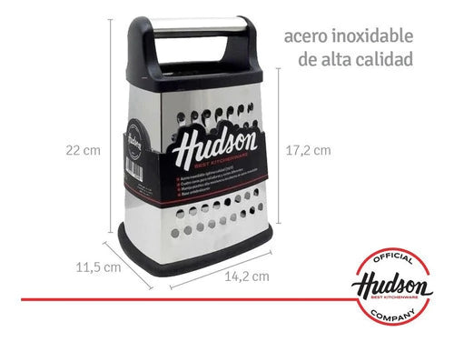 Rallador Acero Inoxidable 22 x 11.5 x 14.2 4 Caras Plateado