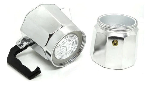 Cafetera Italiana Aluminio Pulido p/ 6 pocillos