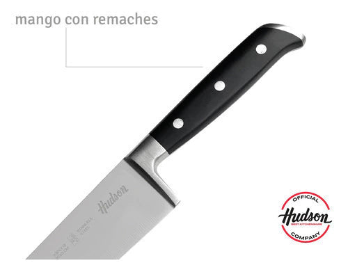 Cuchillo Chef 8 Hudson Professional Mango Remache Negro