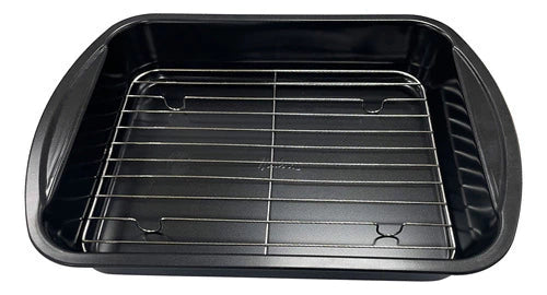 Asadera de Acero al Carbono 40x28x7 Con Rejilla De Acero