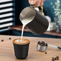 Jarro Negro Pitcher W30 330ml Barista Arte Latte Cafe Lechero