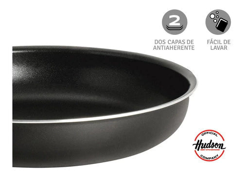 Sarten de alumino 24 cm c/ Mango Siliconado Negro