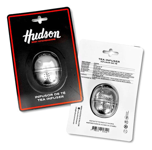 Infusor De Té En Hebras Redondo Con Cadena Plateado