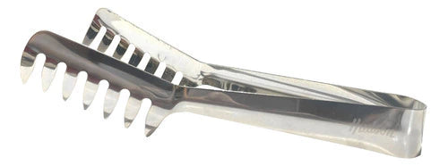 Pinza Peine Acero Inoxidable 20 cm Pasta Ensalada Plateado
