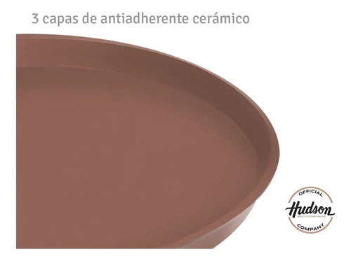 Pizzera Redonda con Doble Antiadherente 35 cm Cobre