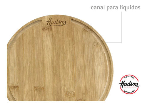 Set 2 Tablas de Madera Circular Para Asado De 26cm