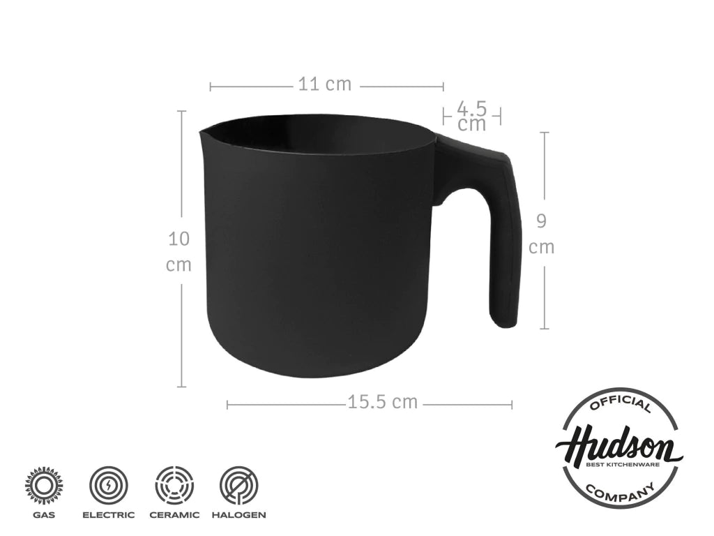 Jarro Hervidor Negro de Aluminio c/ Antiadherente 11cm Daily