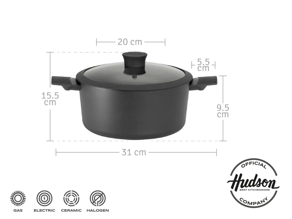 Cacerola Daily Negra 20cm de Aluminio c/ Antiadherente