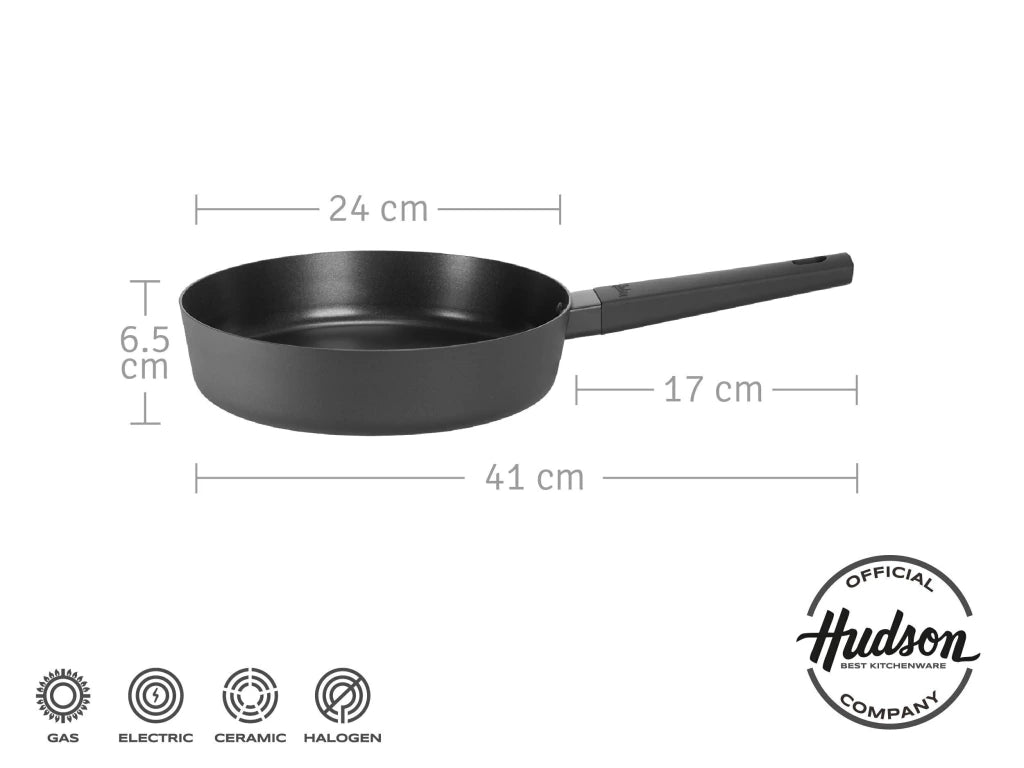 Sartén Profunda De Aluminio Con Antiadherente 24 Cm